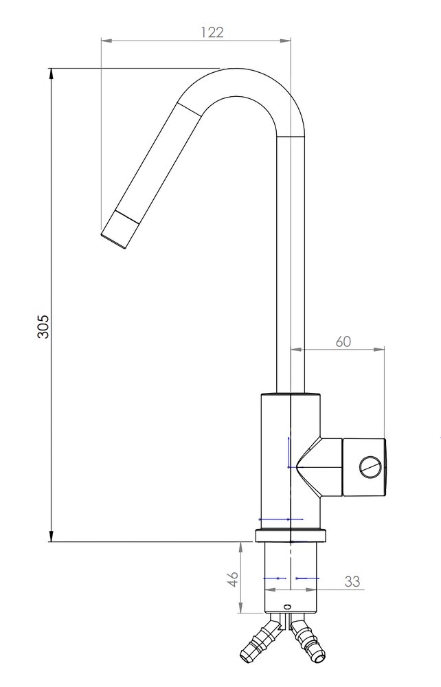 Trend SV Large Vannkran blande Chrome