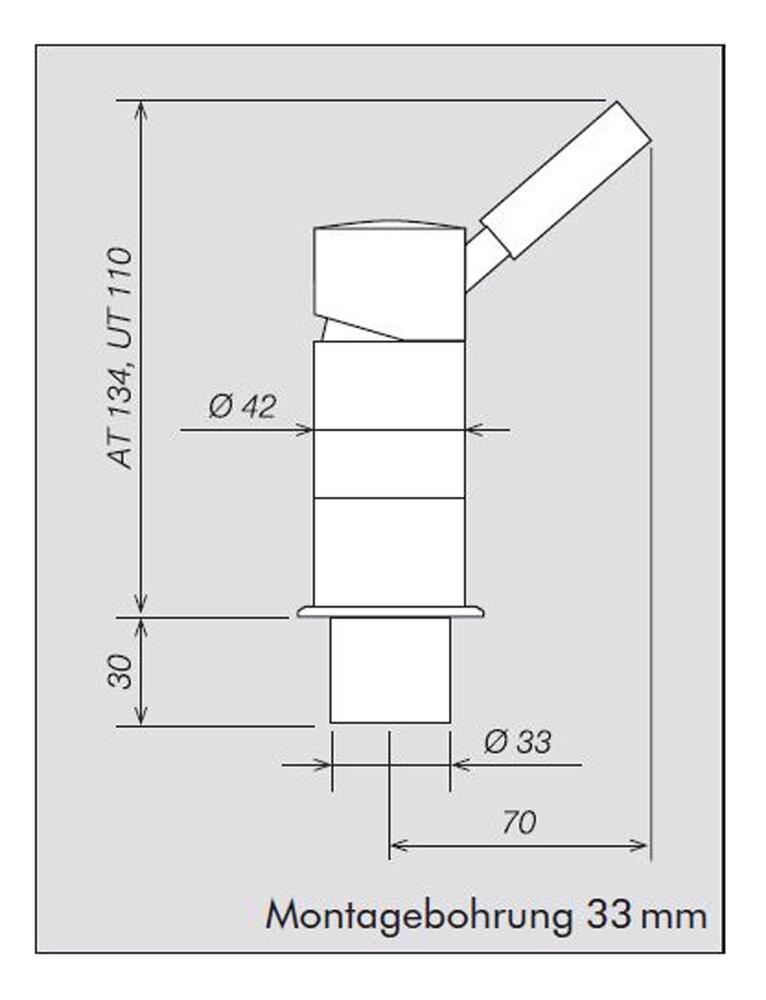 Kran blande m/bryter ettgreps TREND E - UNIQUICK