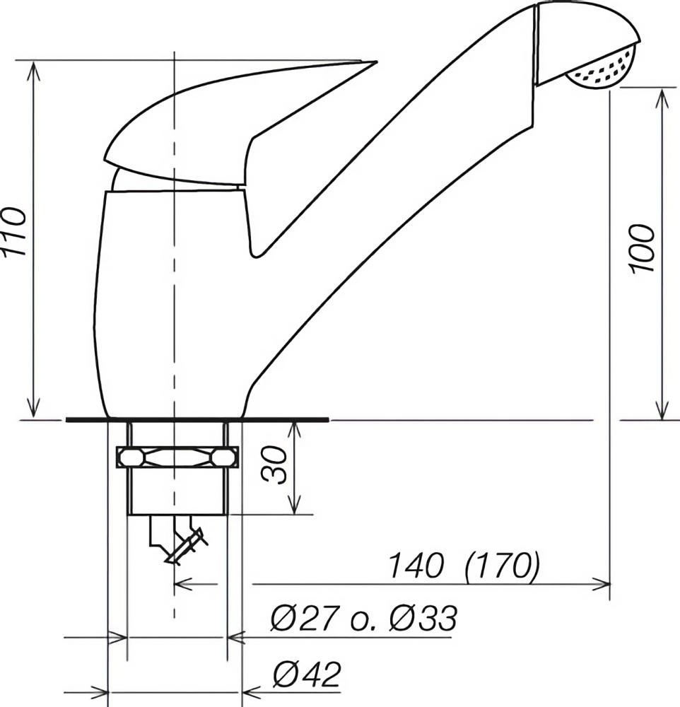 Pelikan Vannkran blande Chrome
