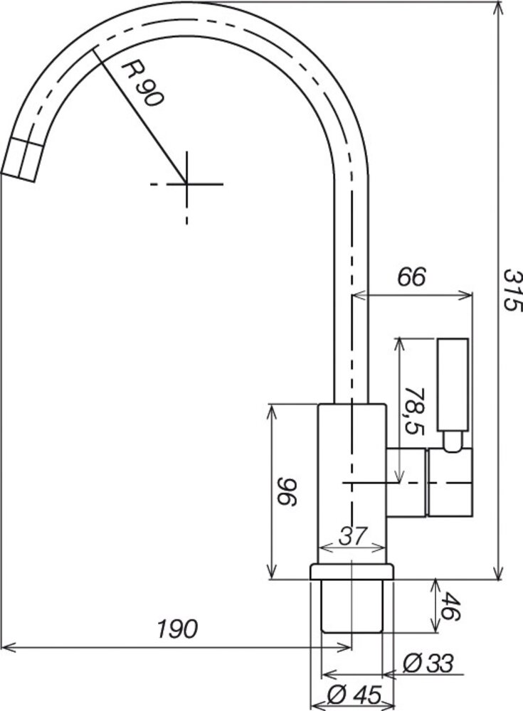 Trend S Vannkran blande Chrome Uniquick