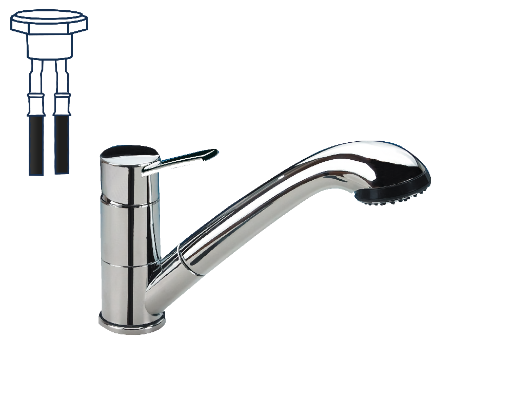 Kran blande m/dusj og bryter CONCEPT E +JULIA REIC