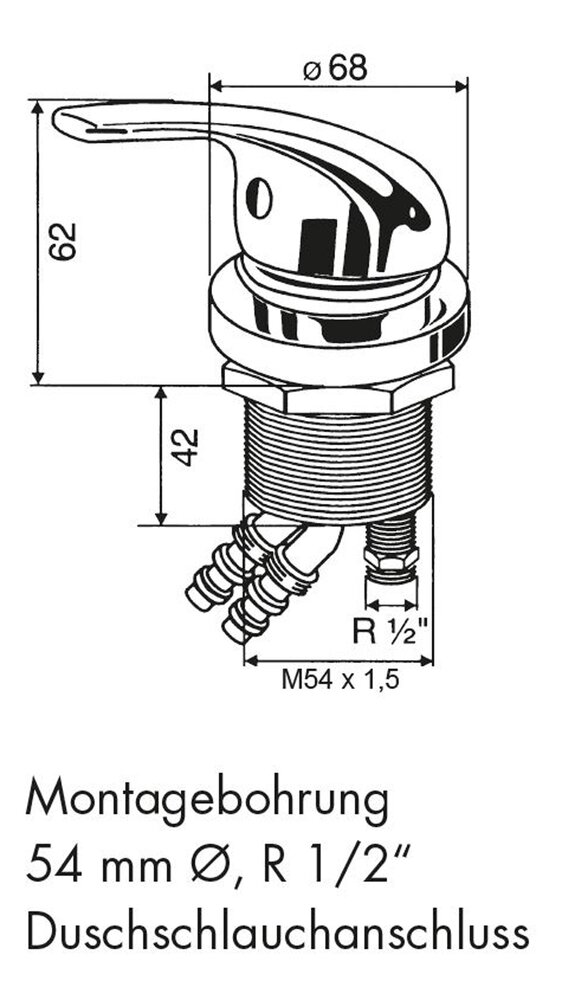 Kran blande u/bryter KERAMIK UT Chrom - UNIQUICK