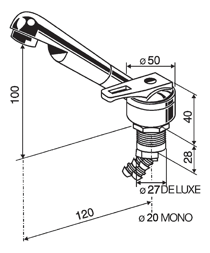 Ceramic DeLuxe Vannkran blande Chrome Uniquick