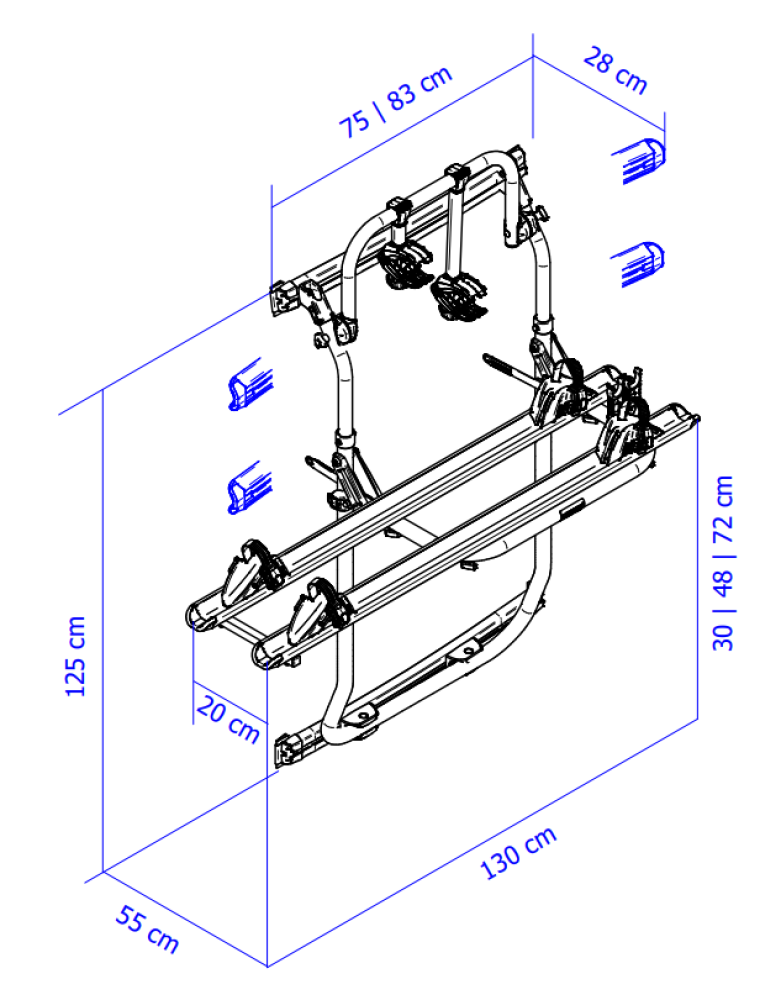Sykkelstativ Van Elite G2 XT Bakvegg Medium innfestning