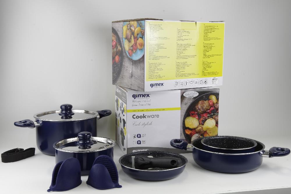 Blue Line Induksjon Kasserollesett 8 deler