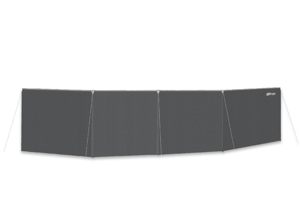 Levegg 4 paneler 500 x 140 cm Grå