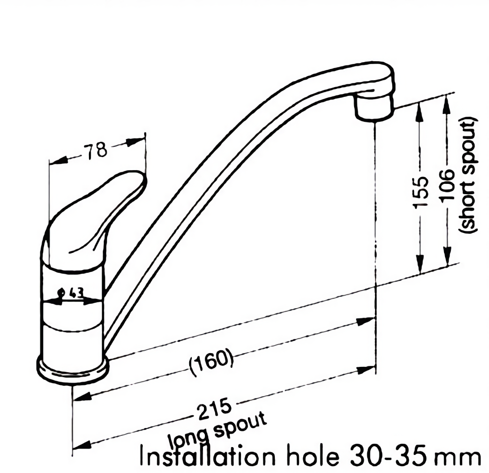 Charisma 160 Vannkran blande Chrome Uniquick