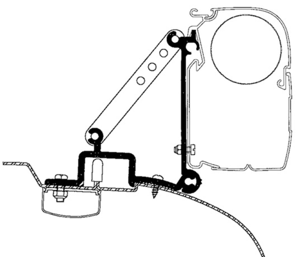Feste markise Thule Ducato Jumper Boxer eldre enn 2006