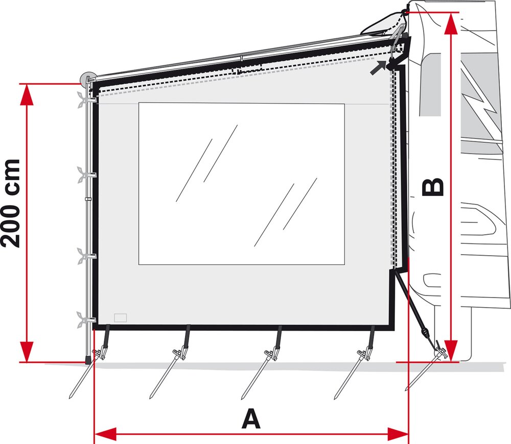 Side W Caravanstore XL Sidevegg