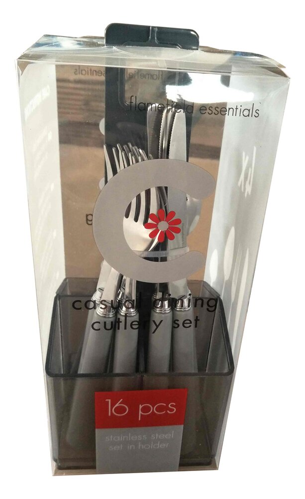 Bestikksett Cutlery Grå 16 deler FLAMEFIELD