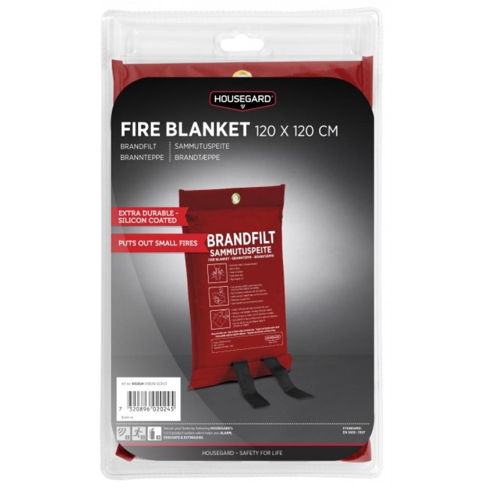 Brannteppe 120 x 120 cm m/silikonbelegg