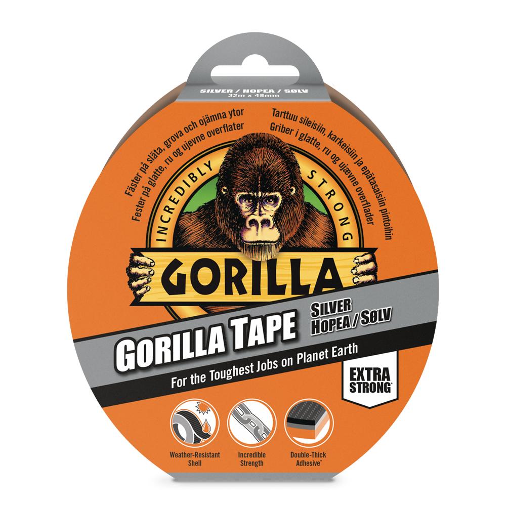 Gorilla Tape Sølv 32 m x 48 mm