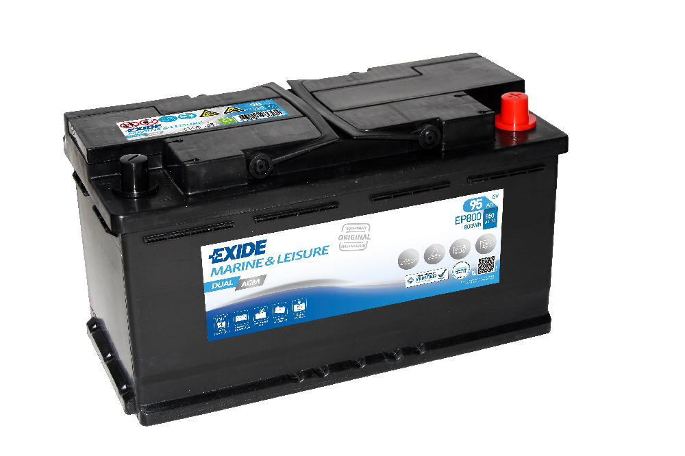 Fritidsbatteri EP800 Dual AGM 95 Ah 800Wh 850 A