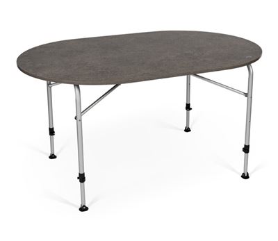 Campingbord 140x90 cm Zero Concrete Oval Kompositt lettvekt