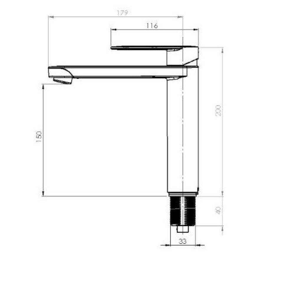 Linnea L Vannkran Blande m/mikrobryter Standard Chrome