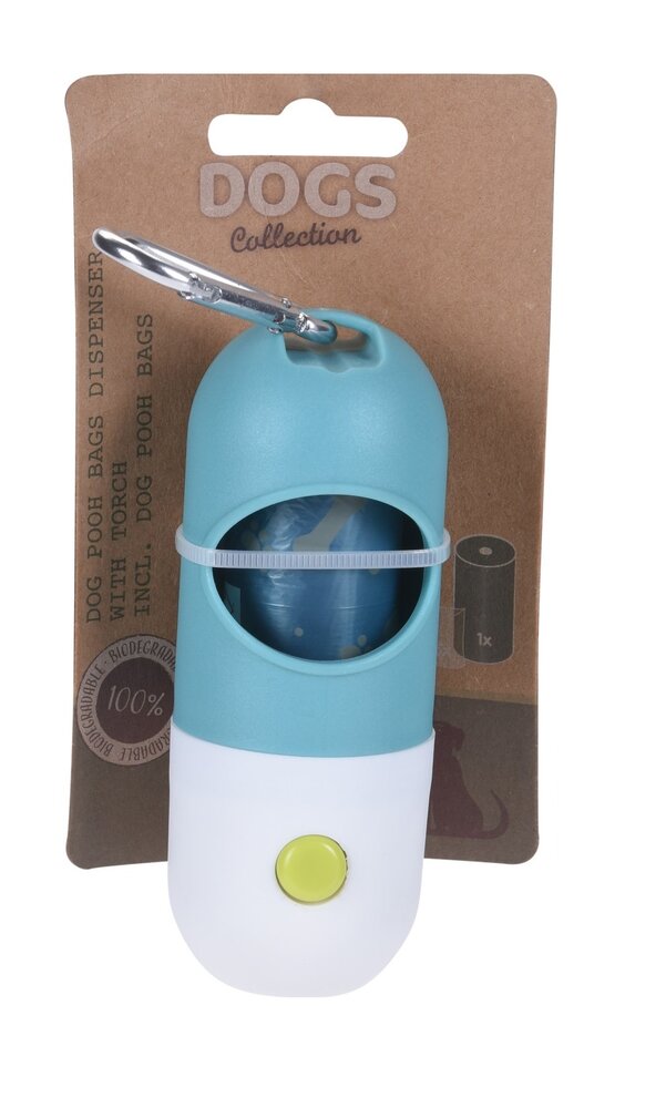 Lommelykt m/hundepose dispenser