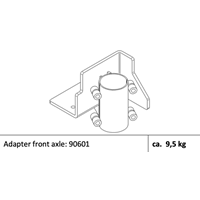 Adapter front axle: 90601 - Vekt: 9,5 kg