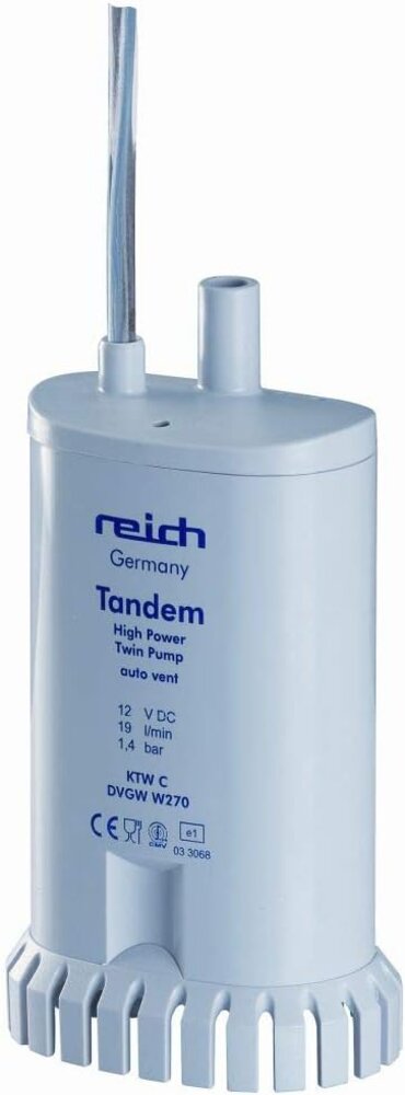 Synkepumpe 12 V 1,4 bar, 19 l