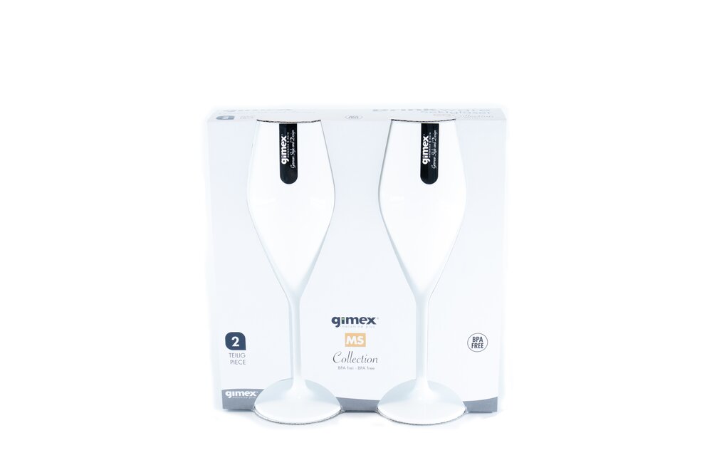 Champagneglass Eleganza Hvit 2 stk
