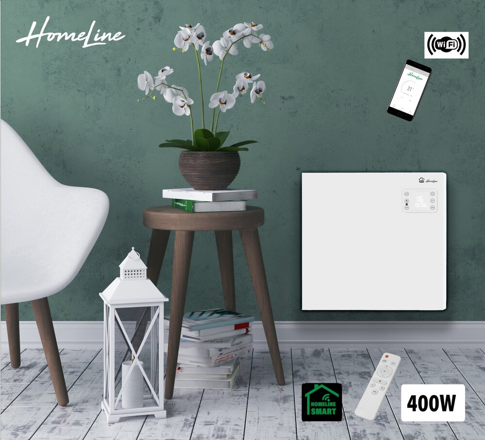 HLHW-800 Panelovn WiFi 800 W Hvit