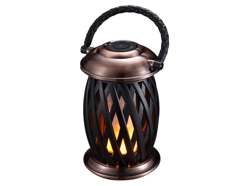 Ignis Flammelampe Svart/kobber m/Bluetooth