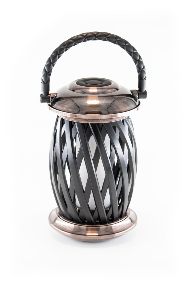 Ignis Flammelampe Svart/kobber m/Bluetooth