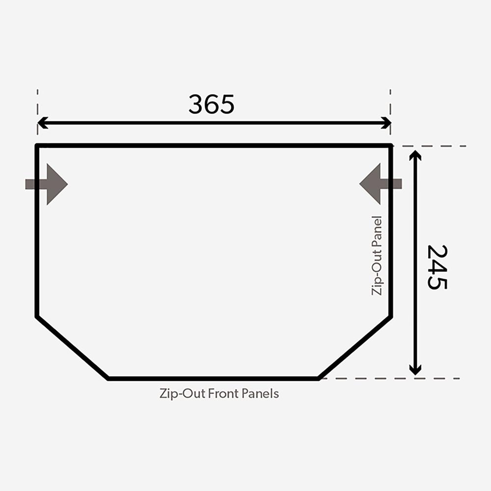 Pop Air Pro Luftfylt fortelt 365 H 1,84-1,98 m Eriba Troll, Eriba Feeling, Silver 310 &amp; Silver 420