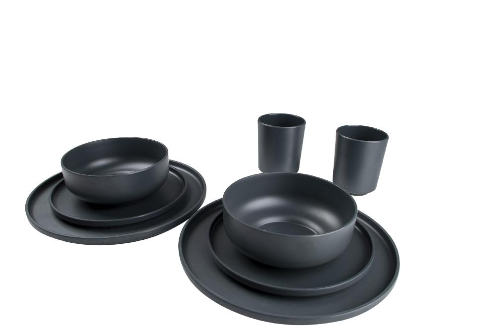 Servise Patom Grå Melamin 16 deler