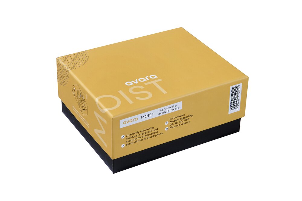 Avara Moist Fuktalarm m/ 12 stk fuktsensorer