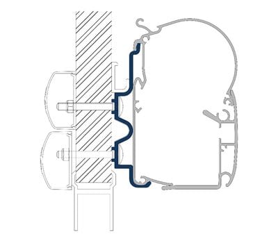 Adapter markise Hymer Camp 3,5 m