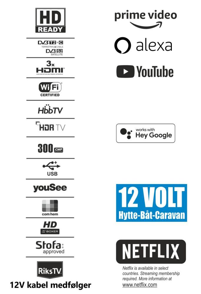 TV LED 32" Smart Android 12 V