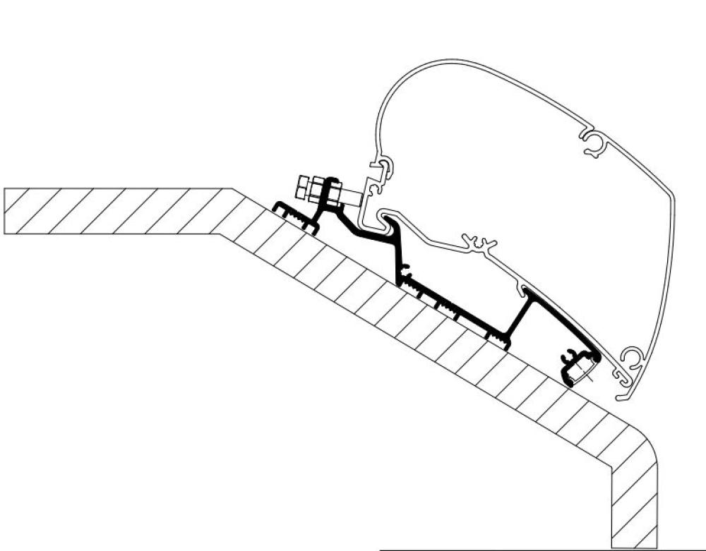 Feste markise Niesmann Smove 6.9B/Q Roof Adapter 3,0 m