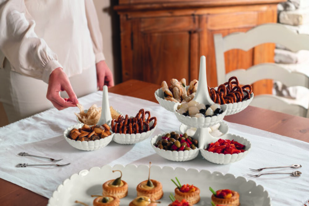 Serveringsskål Tiffany Hvit