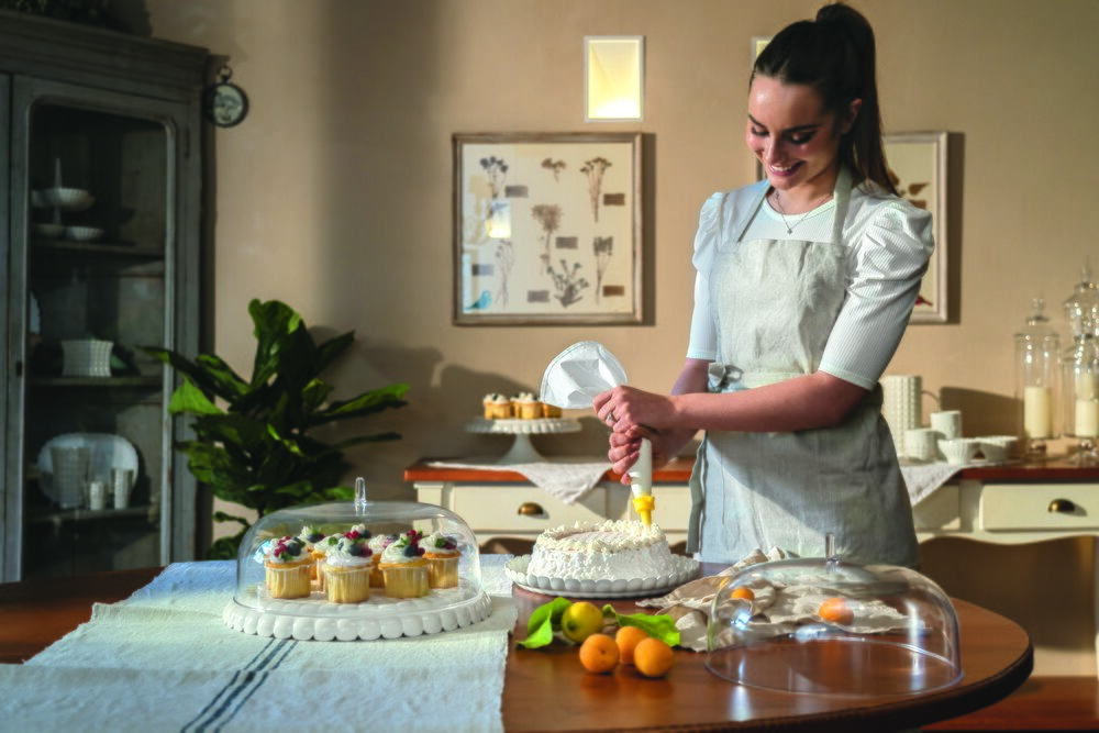 Kakeklokke Tiffany Small Hvit