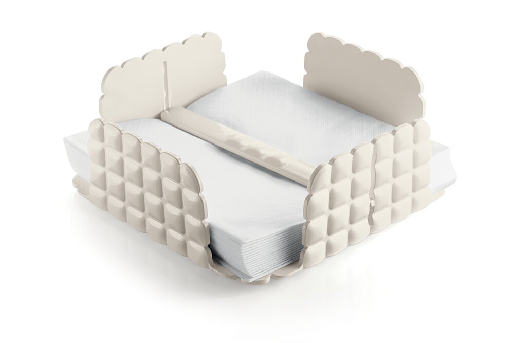 Serviettholder Tiffany Rektangulær Hvit