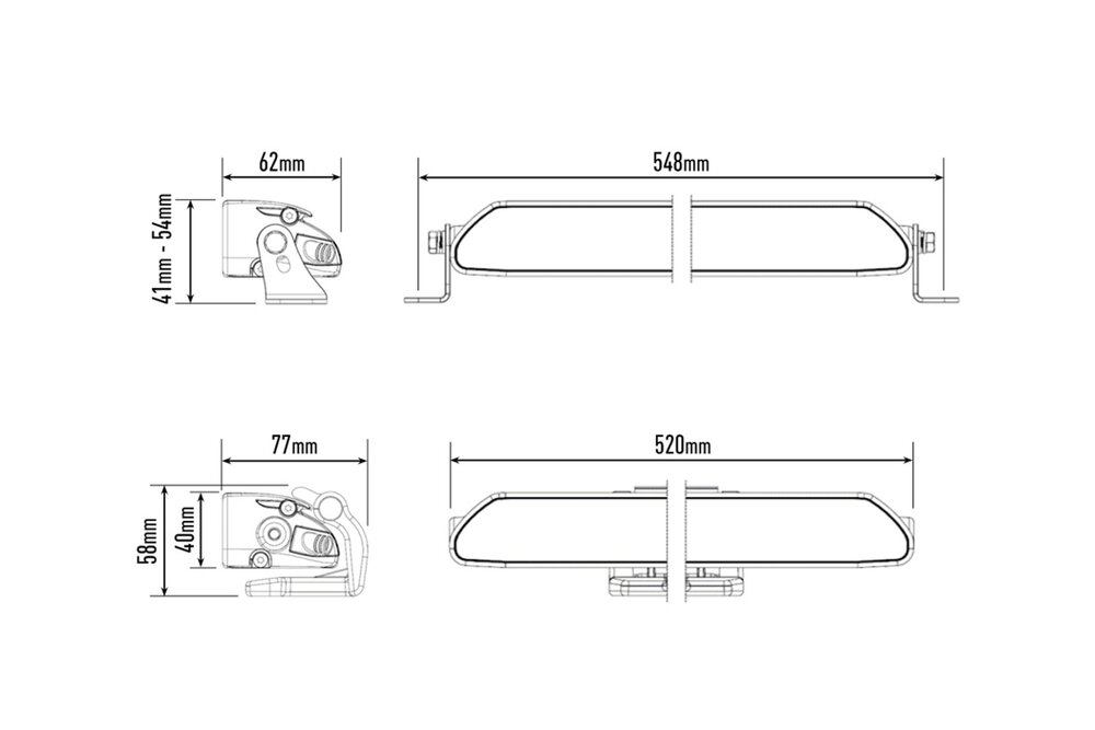 Linear 18 Elite fjernlys 12 150 lm