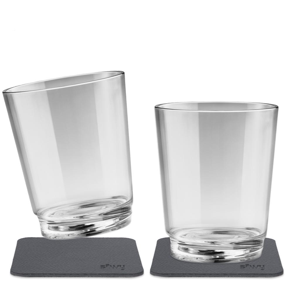 Magnetisk glass - Drikkeglass 25 cl. klar bunn pk a 2 stk