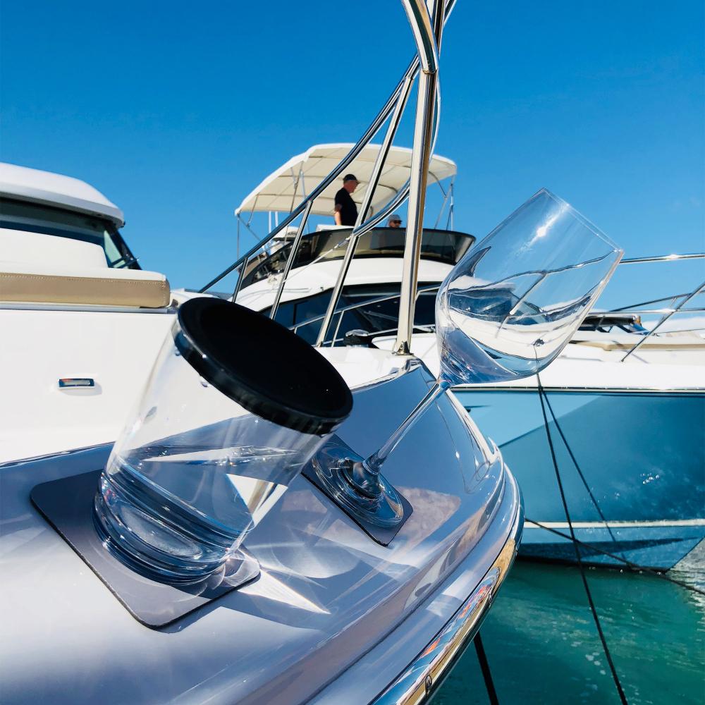 Magnetisk glass - Drikkeglass 25 cl. klar grå pk a 2 stk