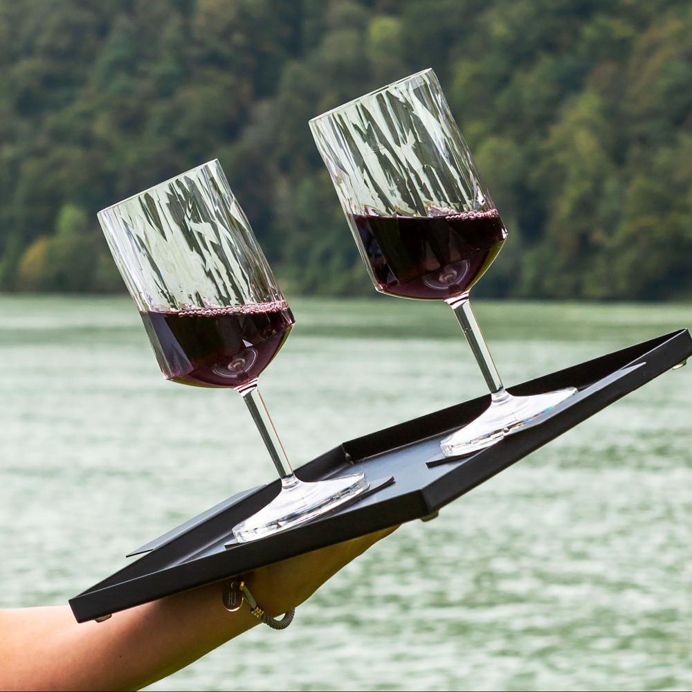 Magnetisk glass - Vinglass m/stett High Tech 20 cl klar bunn pk a 2 stk