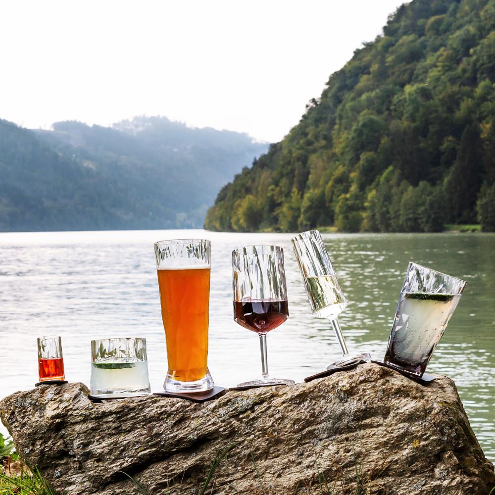 Magnetisk glass - Vinglass m/stett High Tech 20 cl klar bunn pk a 2 stk