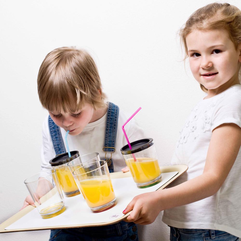 Magnetisk glass - Drikkeglass 25 cl. flerfarget 6 stk