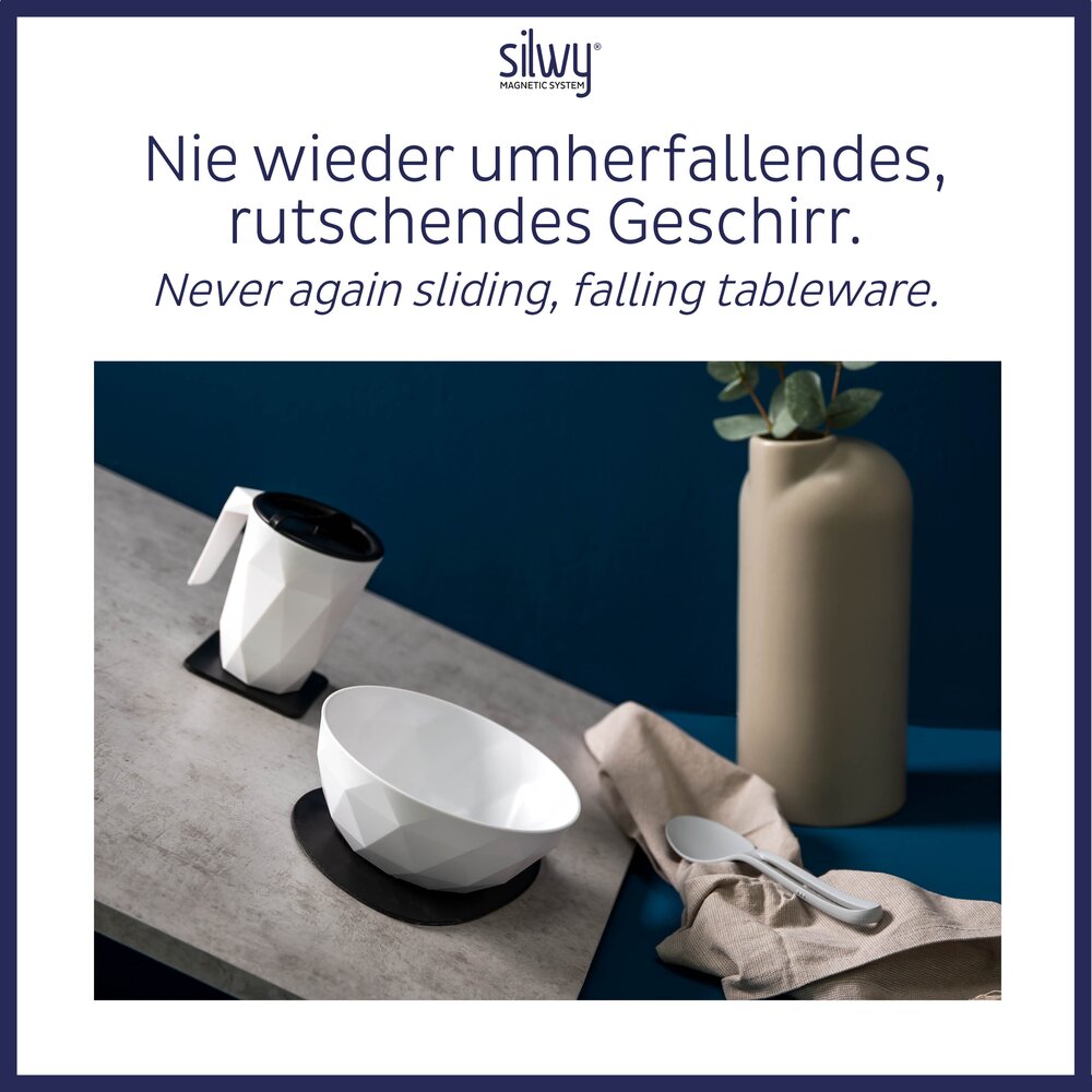 Magnetisk tallerken High-Tech 24 cm hvit