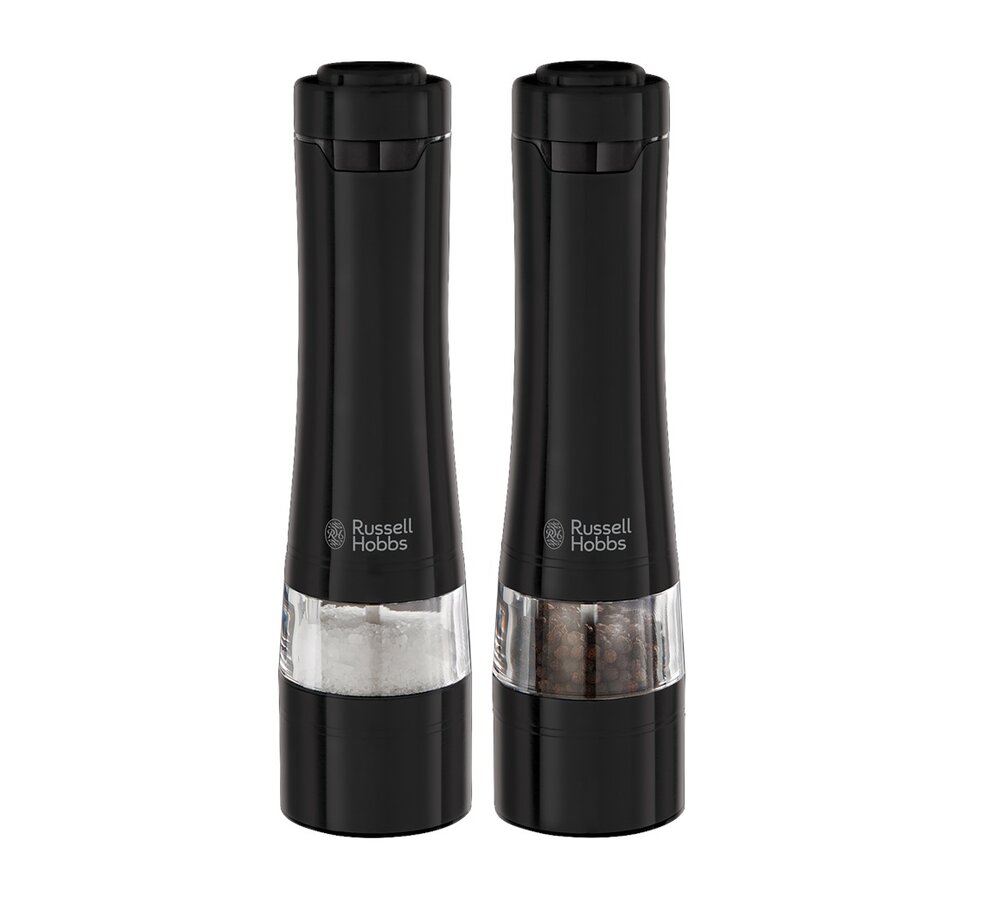 Salt og pepperkvern batteridrift svart