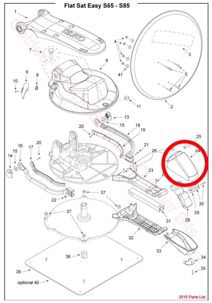 Deksel til LNB Plastdeksel