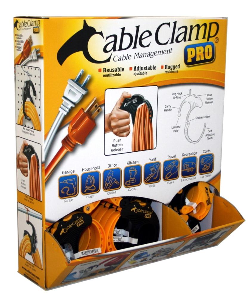 Display Cable Clamp Pro "hylleheng" 40 stk Medium/ 40 stk Large gul