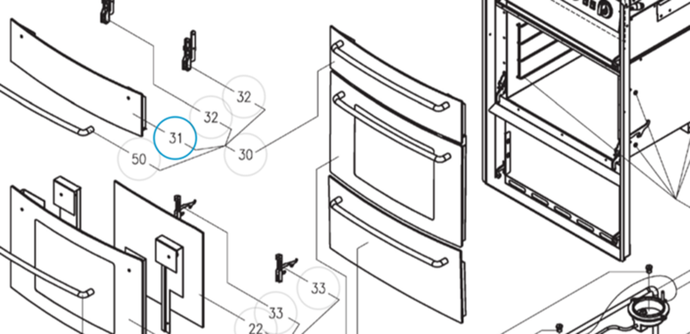 GLASS DØR GRILL Cramer SR 2001