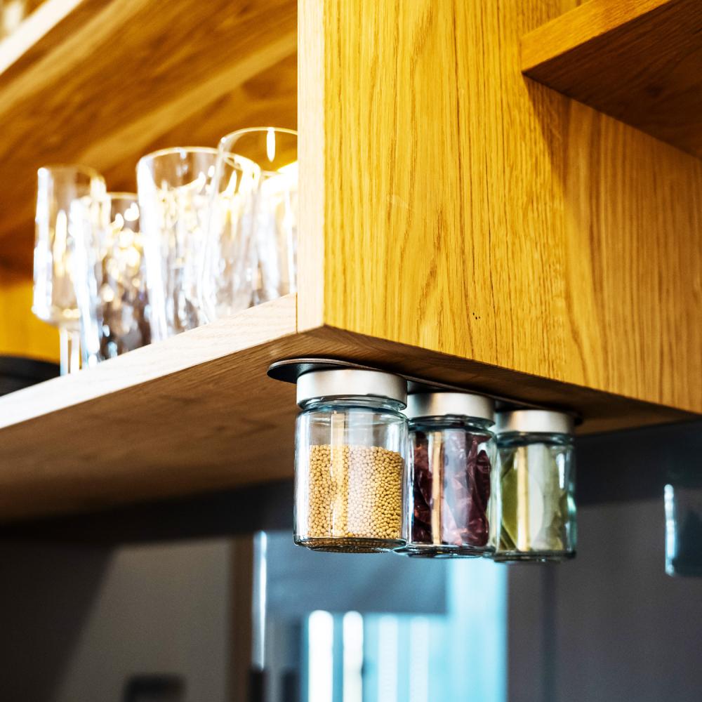 Magnetisk oppbevaringsglass 192 ml 3 stk, inkl magnetstripe 25 cm