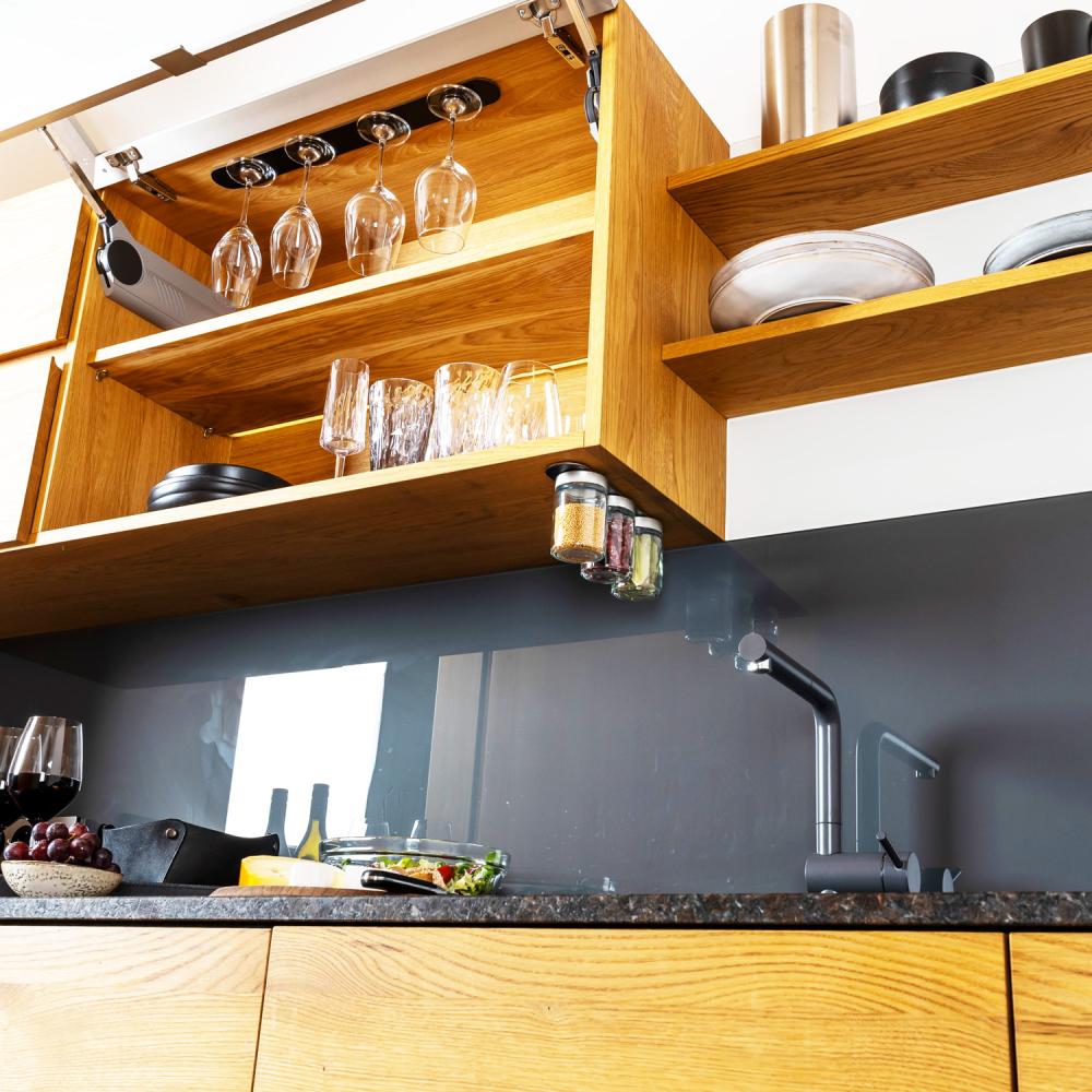 Magnetisk oppbevaringsglass 192 ml 3 stk, inkl magnetstripe 25 cm