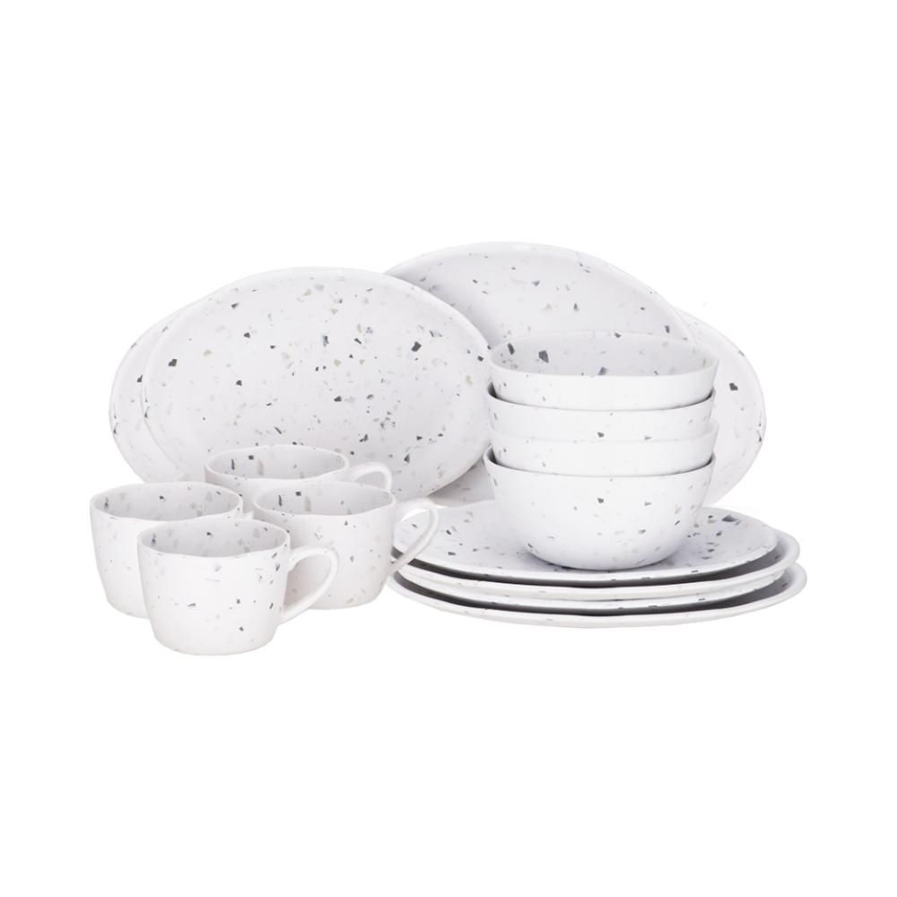 Servise Soria Terrazzo Melamin 16 deler