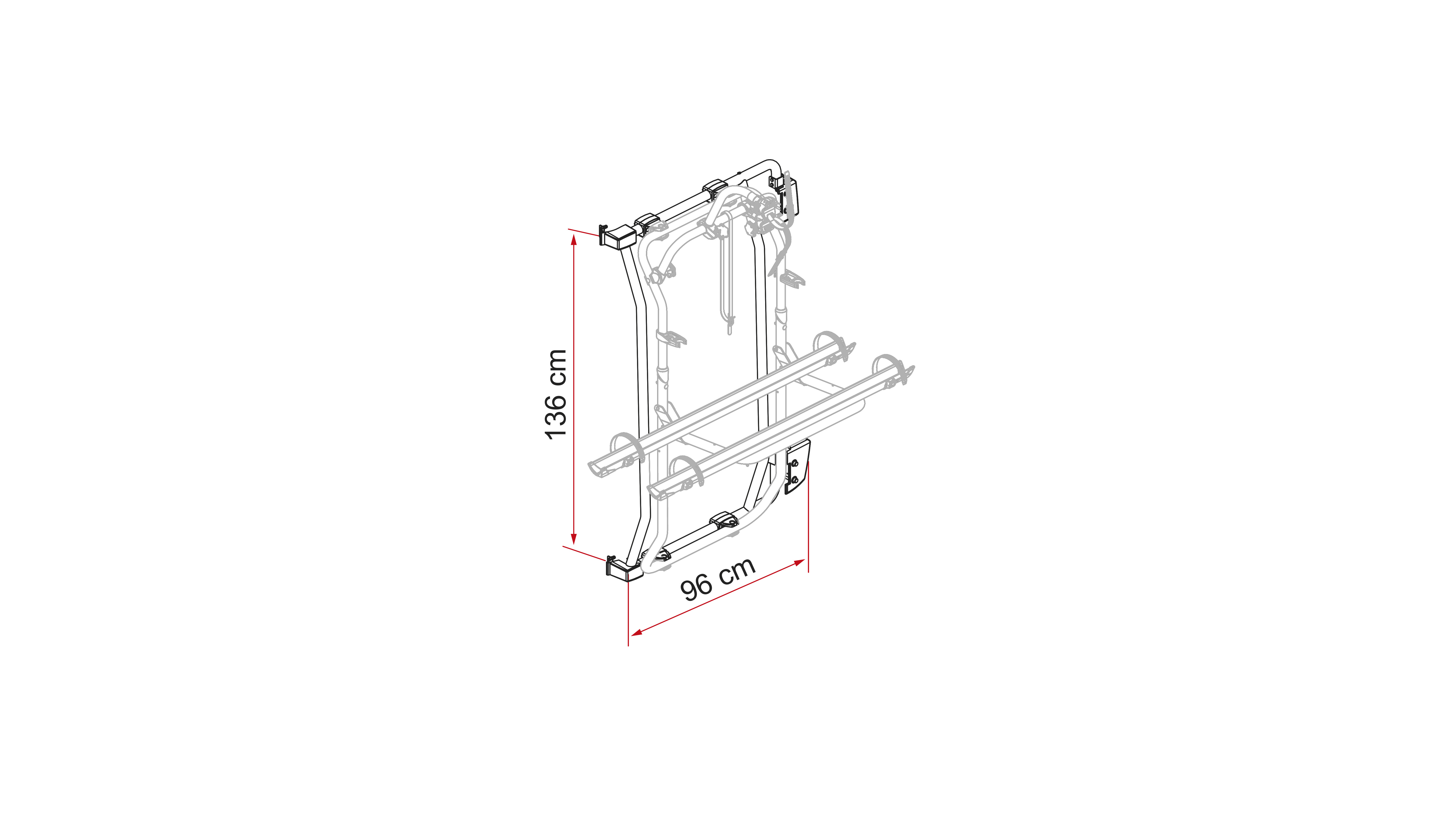 Feste sykkelstativ Kit Frame Ducato>06 FIAMMA